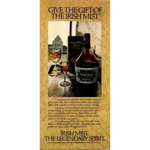 1981 Irish Mist Liqueur Vintage Print Ad Ireland Castle Stone Wall Art Photo